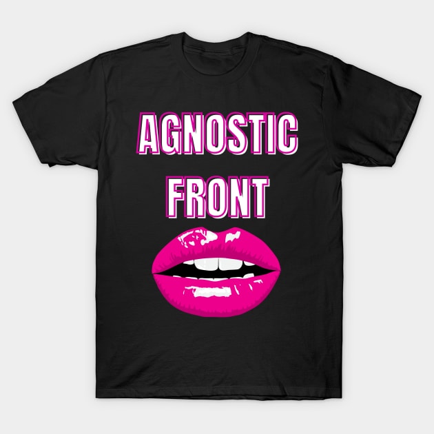 agnostic front red lips T-Shirt by angga108